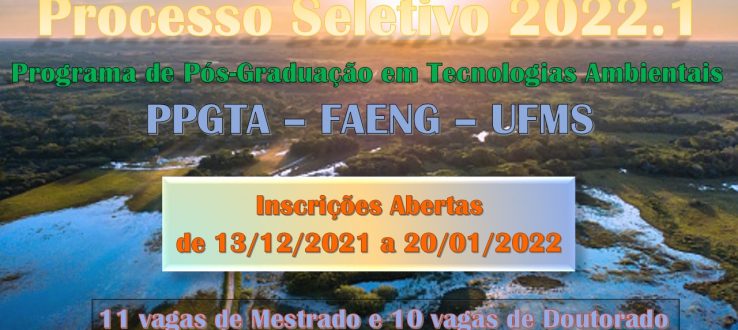 (Português do Brasil) PPGTA abre inscrições para o Processo Seletivo 2022.1 – Mestrado e Doutorado