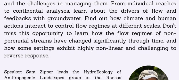 Palestra Internacional: No flow? No problem! Long-term change and regime shifts in non-perennial streams